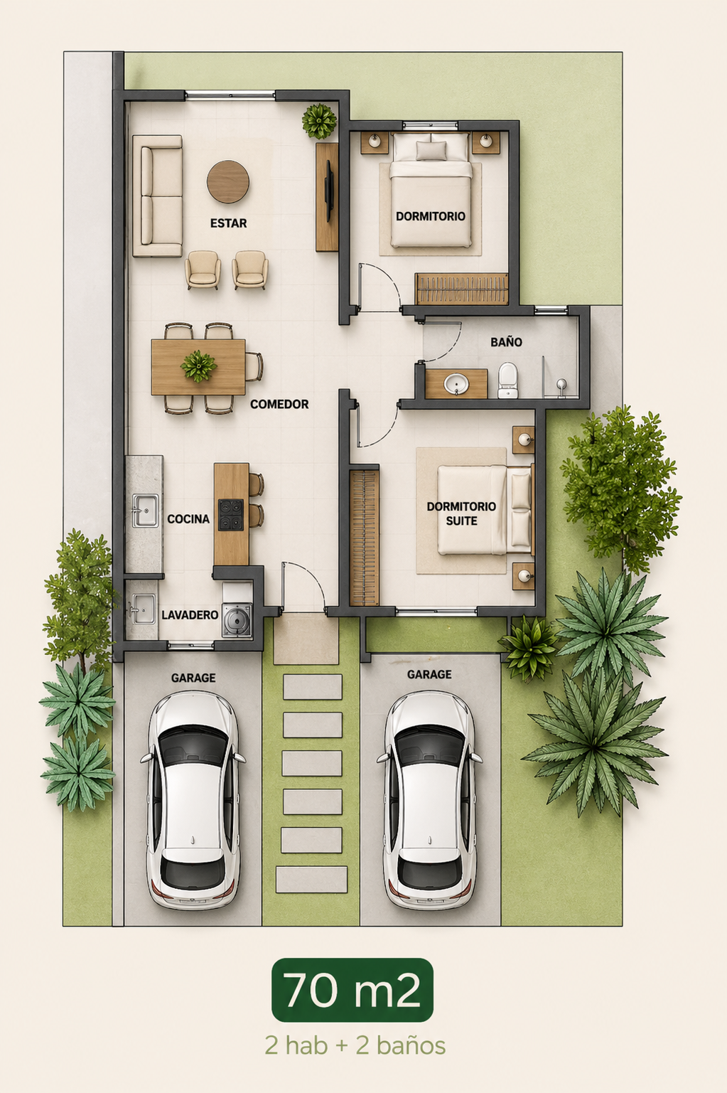 Plano 70m2