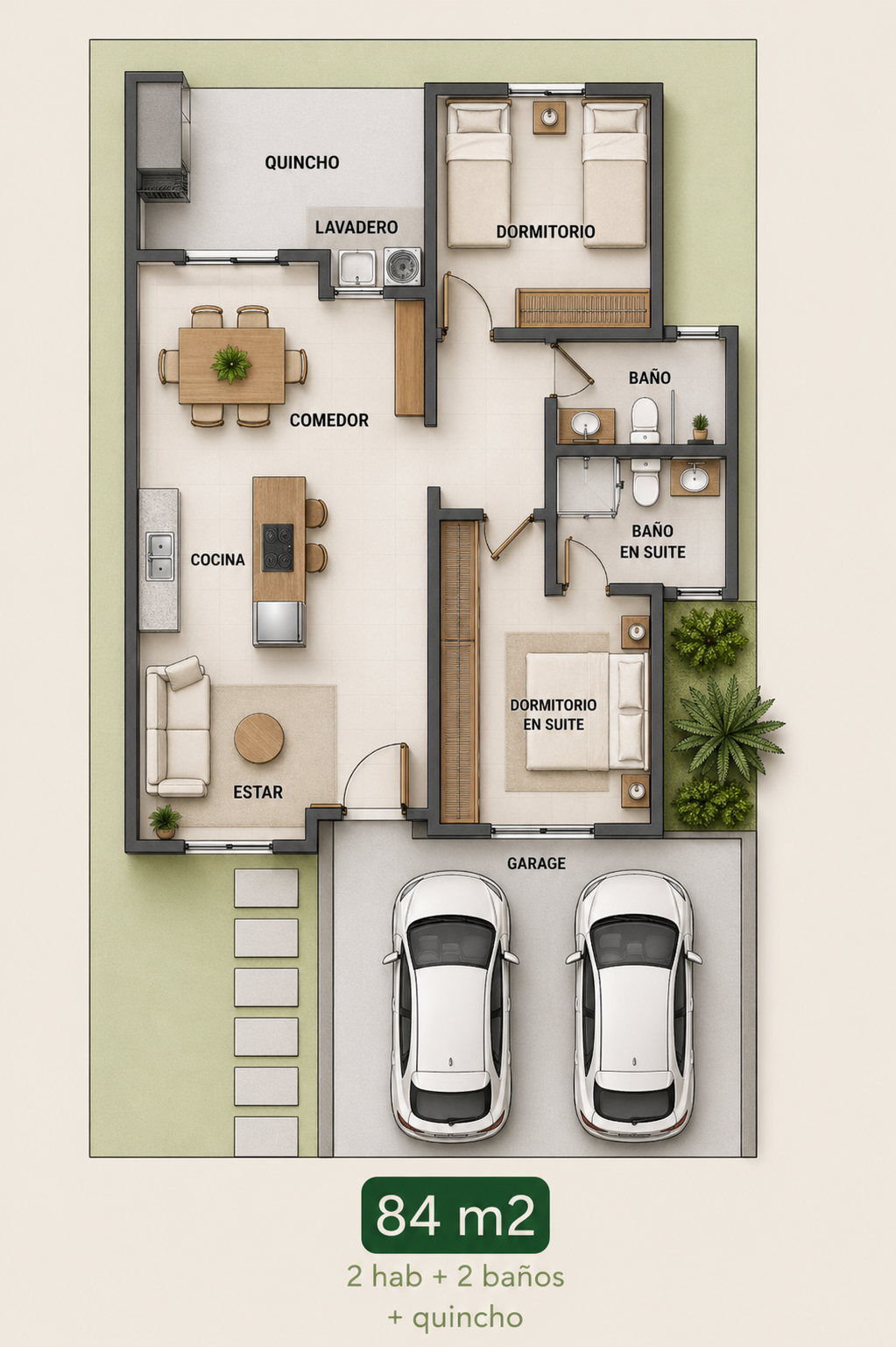 Plano 84m2